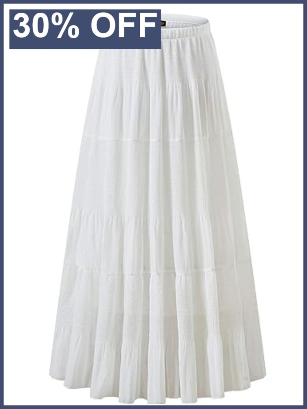 Women's Chiffon High Waist Pleated A-Line Maxi Skirt